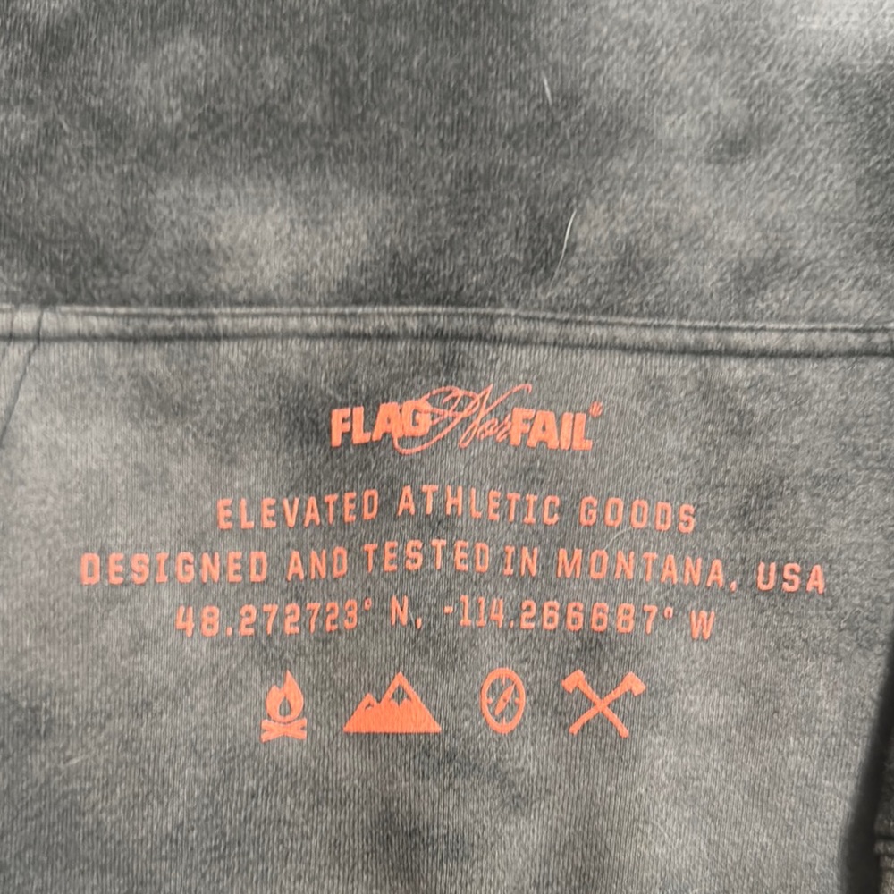 Flag Nor Fail Gray Crewneck Sweater with Mountain Emblem - Picture 4 of 5